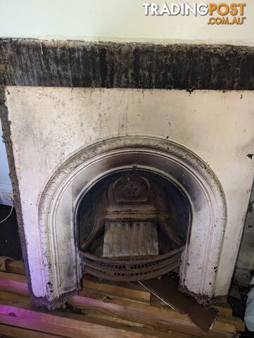 2 x cast iron fireplaces and shielding and mantle pieces (buyer can buy individual)