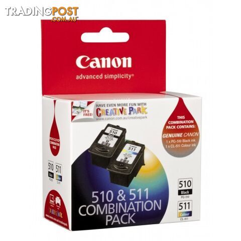 Canon PG-510/CL-511 Black/Colour Ink twin-pack - Canon - PG-510/CL-511 - 0.11kg