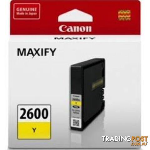 Canon PGI-2600Y Pigment Yellow Ink - Canon - PGI-2600Y - 0.20kg
