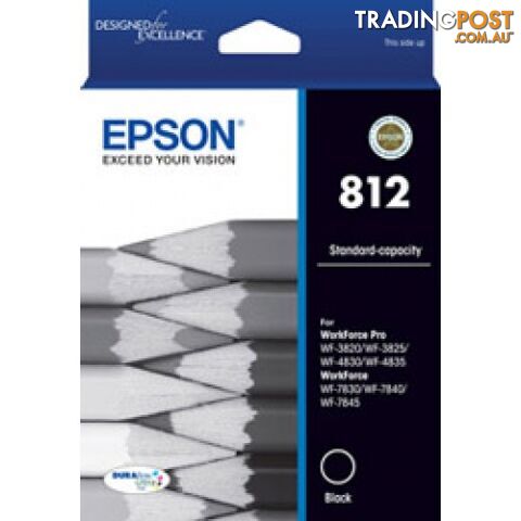 Epson 812 C13T05D192 BLACK Ink for WorkForce WF-3825 WF-4835 WF-7845 - Epson - Epson 812 Black - 0.00kg