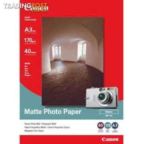 Canon MP101 Matte Photo Paper A3-170gsm 40pages - Canon - MP101A3 40 - 0.50kg