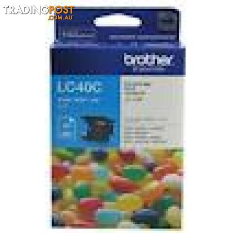 Brother LC40C Cyan Ink Cartridge for DCP-J525W DCP-J925DW MFC-J625DW MFC-J825DW - Brother - LC40C - 0.60kg