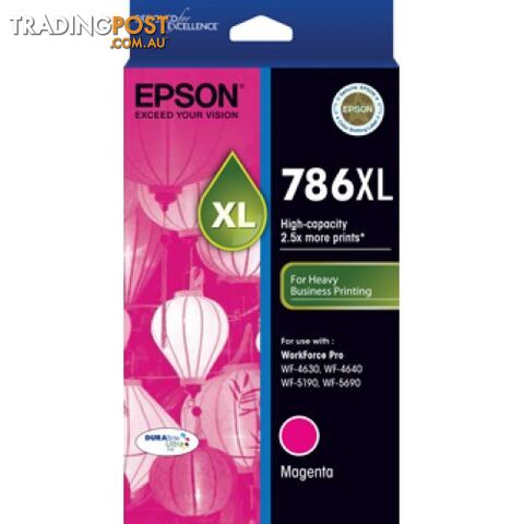 Epson 786XL C13T787392 HIGH YIELD MAGENTA 786XL - Epson - Epson 786XL MAGENTA - 0.00kg