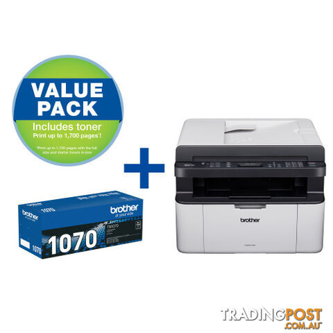 Brother MFC-1810 Mono Multifunction Laser Printer with EXTRA TONER - Brother - MFC-1810 Bundle - 19.00kg