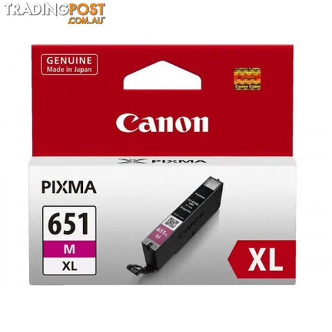 Canon CLI-651XLM Magenta Ink Cartridge HIGH YIELD for iP7260 MG5460 MX926 iP8760 IX6860 - Canon - CLI-651XLM - 0.04kg
