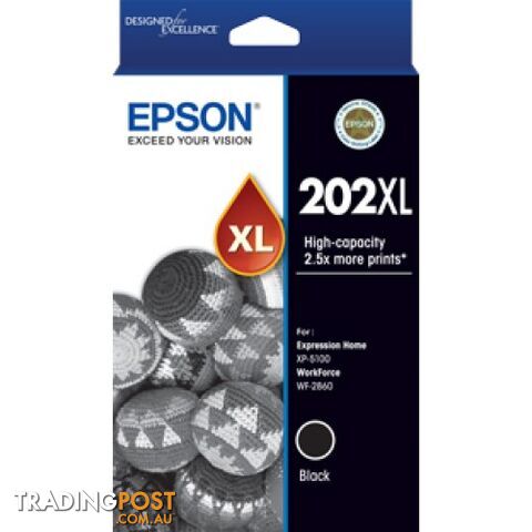 Epson C13T02P192 High Capacity Ultra Black Ink 202XL - Epson - Epson 202XL BLACK...