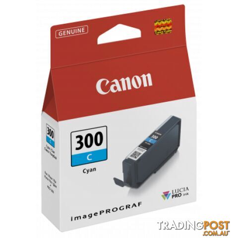 Canon PFI-300C Cyan Lucia Pigment Ink for PRO-300 - Canon - PFI-300 Cyan - 0.00kg