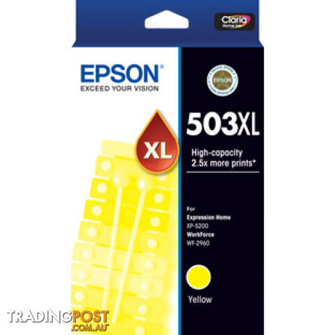 Epson C13T09R492 High Yield YELLOW INK CARTRIDGE 503XL for WF2960 XP5200 - Epson...