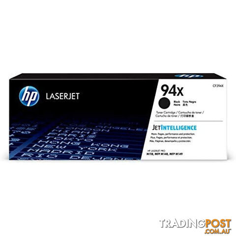 Hewlett-Packard CF294X Black Toner [# 94X] for M118DW M148DW M149DW - Hewlet...
