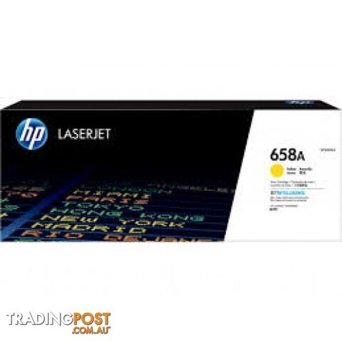 Hewlett-Packard W2002A Yellow Toner [#658A] for M751dn A3 - Hewlet Packard - HP W2002A YELLOW - 0.94kg