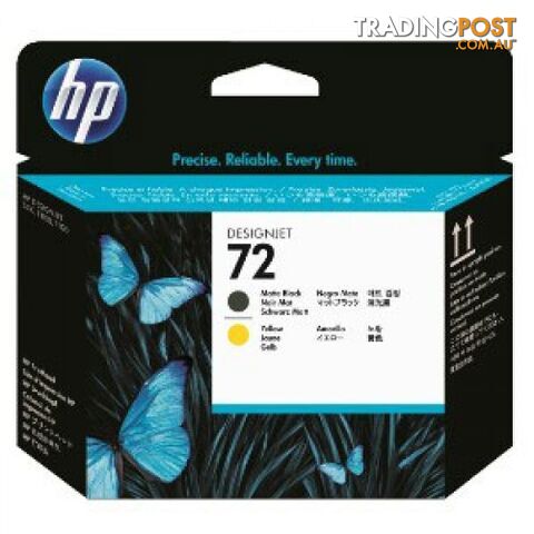 Hewlett Packard 72 MATTE BLACK,YELLOW HEAD Cartridge - Hewlet Packard - HP 72 MBK,YELLOW HEAD - 0.00kg