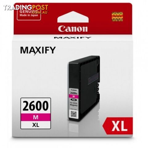 Canon PGI-2600XLM Pigment Magenta Ink High Yield - Canon - PGI-2600XLM - 0.20kg