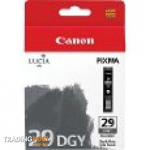 Canon PGI-29DGY Pigment Dark Grey Ink - Canon - PGI-29DGY - 0.20kg