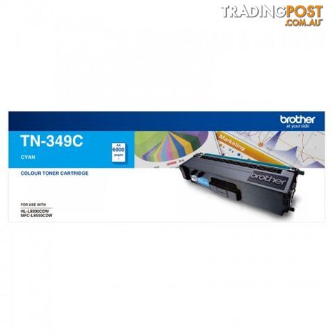 Brother TN-349C Cyan Toner Super High Yield for MFC-L9550 HL-L9200 - Brother -...