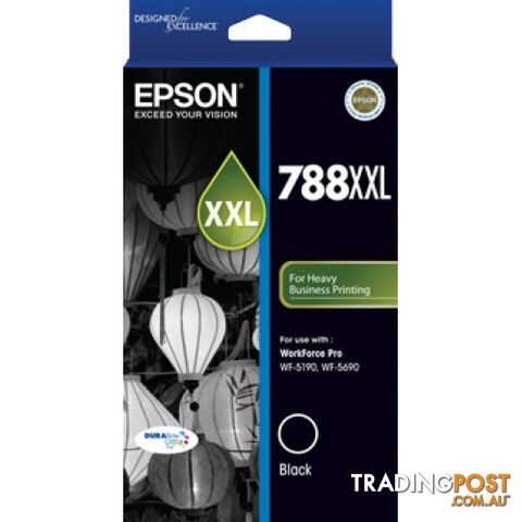 Epson 788XXL C13T788192 SUPER HIGH YIELD BLACK 788 - Epson - Epson 788XXL BLACK - 0.00kg