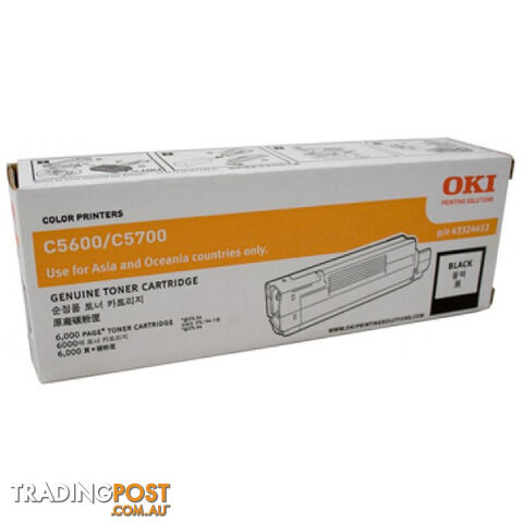 OKI 43324412 Black Toner Cartridge for C5600 C5700 - OKI - 43324412 Black - 0.00kg