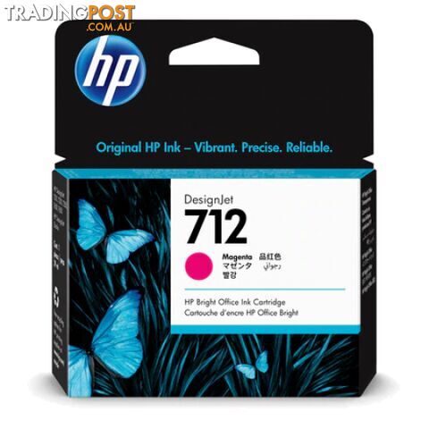 Hewlett Packard HP-712 Magenta Ink cartridge for t230 t250 t650 - Hewlet Packard - HP 712 Magenta - 0.05kg
