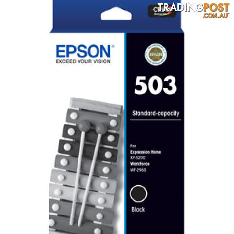 Epson C13T09Q192 BLACK INK CARTRIDGE 503 for WF2960 XP5200 - Epson - Epson 503 Black Ink - 0.20kg