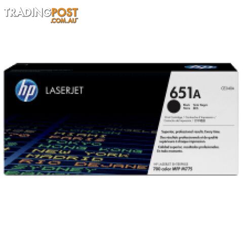 Hewlett-Packard CE340A Black Toner Cartridge [# 651A] - Hewlet Packard - HP CE340A - 1.00kg