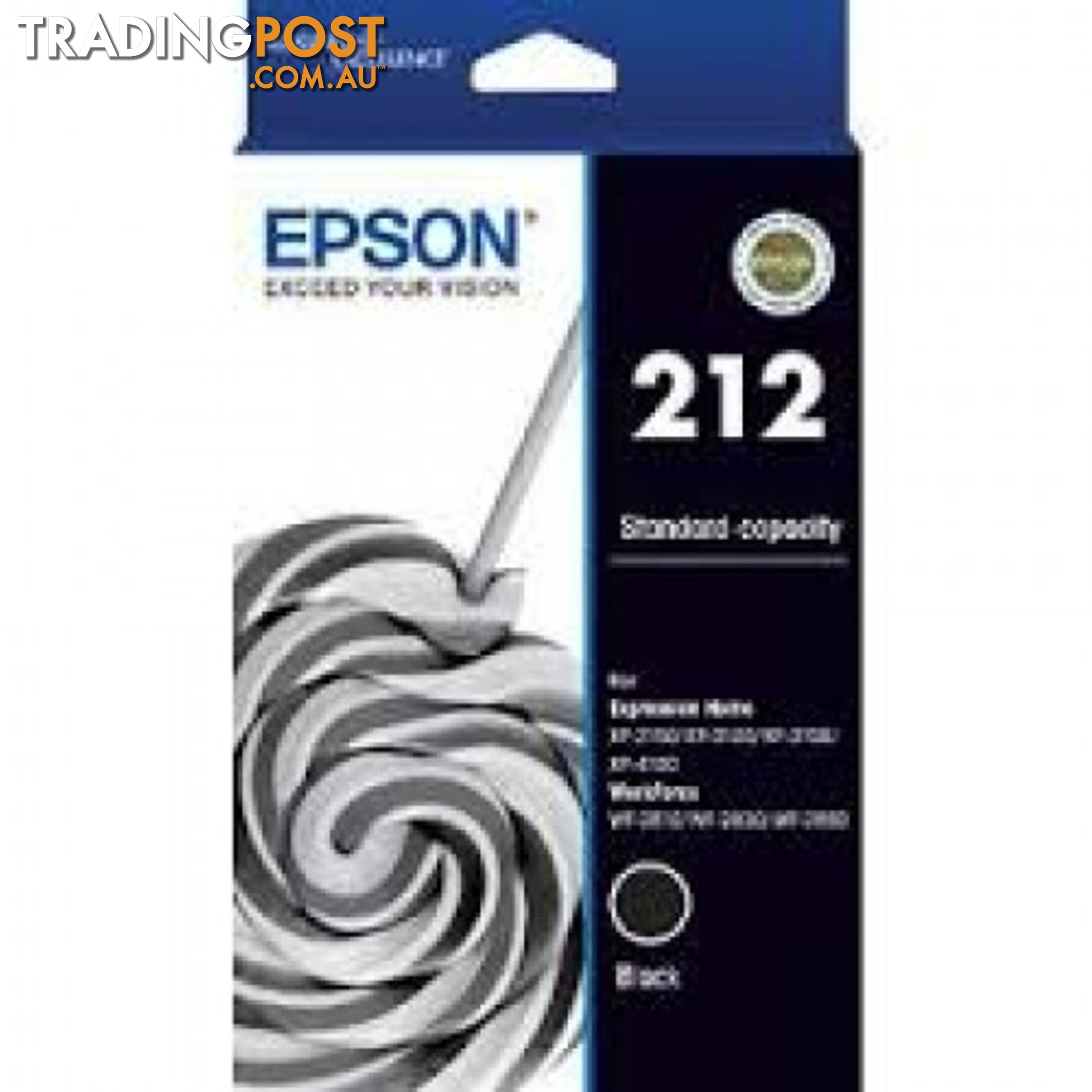 EPSON C13T02R192 STD 212 Black for WF2810  WF2830 WF2850 XP2100 XP3100 XP4100 - Epson - Epson 212 Black - 0.00kg