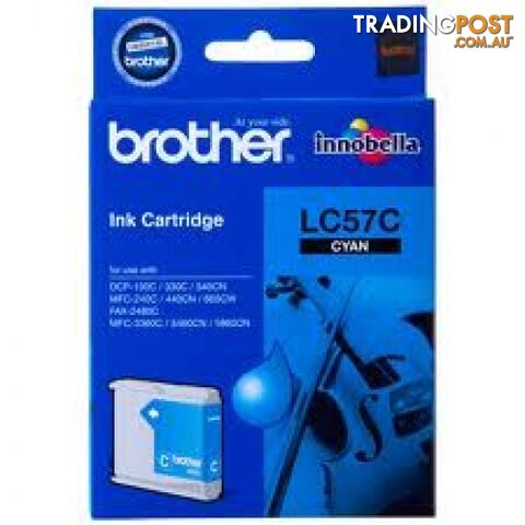 Brother LC57C Cyan Ink cartridge for MFC240 MFC440 MFC665 MFC685 MFC885 MFC5460 - Brother - LC57Cyan - 0.06kg