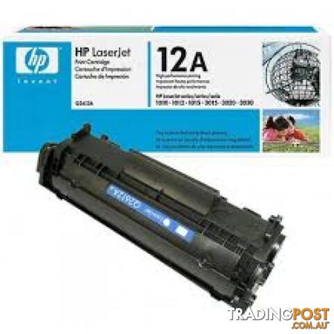 Hewlett-Packard Q2612A Black Toner [#12A] OS Canon Cart 303 - Hewlet Packard - HP Q2612A BLACK - 0.89kg