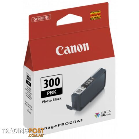 Canon PFI-300PBK Photo Black Lucia Pigment Ink for PRO-300 - Canon - PFI-300 Photo Black - 0.00kg