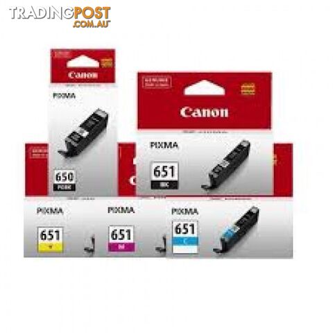 Canon CLI-651XLVP Colour Ink Set HIGH YIELD for MX926 IP8760 MG6660 MG7160 - Canon - CLI-651XLVP - 0.04kg