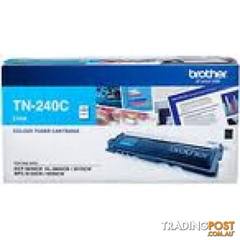 Brother TN-240C Cyan Toner for HL3040 HL3045 HL3070 MFC9120 MFC9125 MFC9320 - Brother - TN-240C - 0.76kg