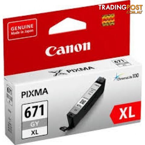 Canon CLI-671XLGY GREY Ink Cartridge High Yield - Canon - CLI-671XL Grey - 0.00kg