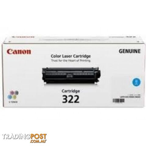 Canon Cartridge 322C Cyan Toner for LBP-9100 LBP9500 LBP9600 - Canon - Cartridge 322 Cyan - 2.00kg