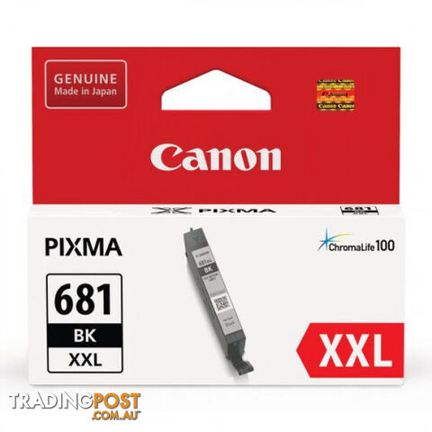 Canon CLI-681XXL Super High Yield BLACK INK CARTRIDGE for TR-8560 TS-8160 TS-9565 - Canon - CLI-681XXL Black - 0.00kg