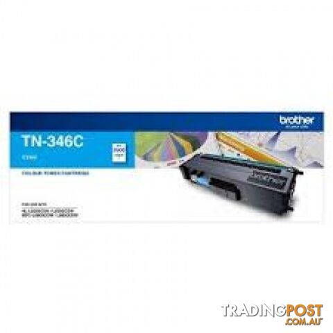 Brother TN-346C Cyan Toner High Yield HL-L8250 HL-L8350 MFC-L8600 MFC-L8850 - Brother - TN-346C - 0.87kg