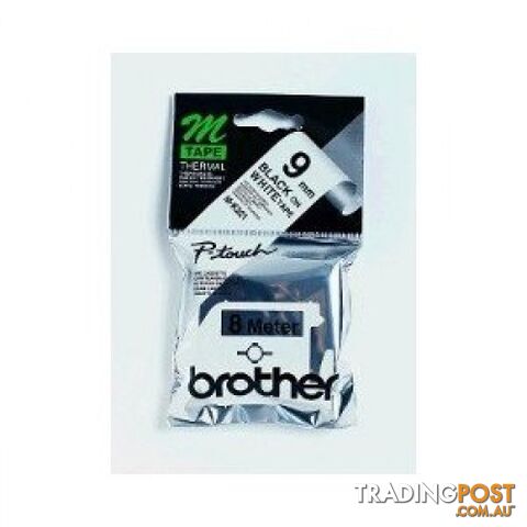 Brother M-721 9mm Metallic Black-on-Green M Tape - Brother - M-721 - 0.05kg