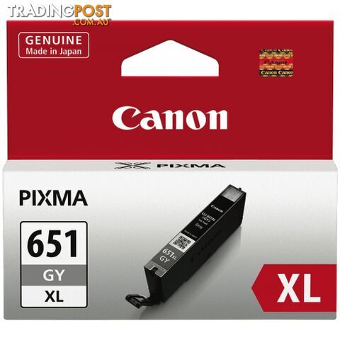 Canon CLI-651XLGY Grey Ink Cartridge HIGH YIELD for MG7160 MG6360 IP8760 - Canon - CLI-651XL GY - 0.04kg