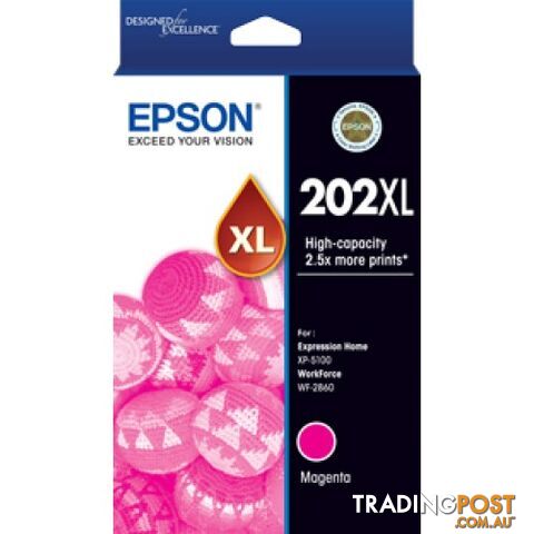 Epson C13T02P392 High Capacity Magenta Ink 202XL - Epson - Epson 202XL MAGENTA - 0.10kg