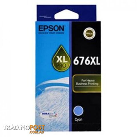 Epson C13T676292 XL Cyan ink cartridge 676XL - Epson - Epson 676XL CYAN -...