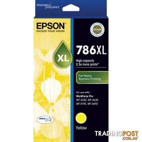 Epson 786XL C13T787492 HIGH YIELD YELLOW 786XL - Epson - Epson 786XL YELLOW -...