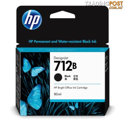Hewlett Packard HP-712 Black Ink cartridge for t230 t250 t650 - Hewlet Packard - HP 712 BK - 0.05kg