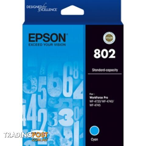 Epson 802 C13T355292 CYAN Ink for WorkForce WF-4720 WF-4745 WF-4740 - Epson - Epson 802 Cyan - 0.00kg