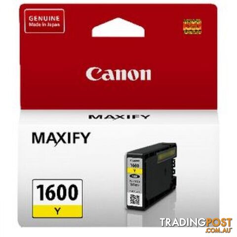 Canon PGI-1600Y Pigment Yellow Ink - Canon - PGI-1600Y - 0.20kg