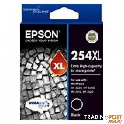 Epson 254 Ink Cartridge C13T254192 Super High Yield Black - Epson - Epson 254XL...