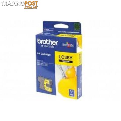 Brother LC38Y  Yellow Ink Cartridge for MFC250C MFC255CW DCP375CW - Brother - LC38Y - 0.05kg