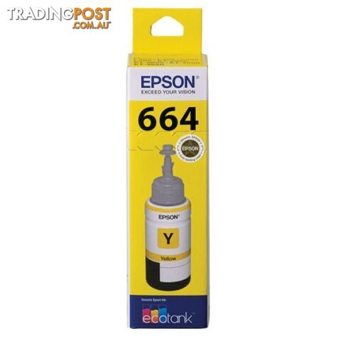 EPSON T664Y YELLOW INK BOTTLE - Epson - Epson T664 YELLOW - 0.00kg