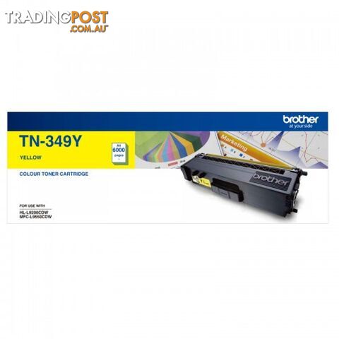 Brother TN-349Y Yellow Toner Super High Yield for HL-L9200 MFC-L9550 - Brother - TN-349Y - 0.87kg