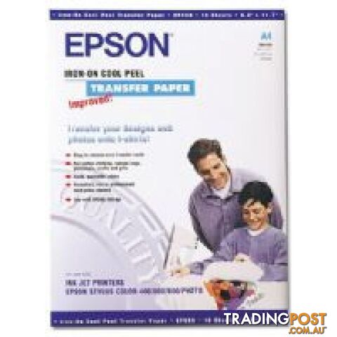Epson C13S041154 A4-10 T-Shirt Transfer Paper 10 sheets - Epson - Epson SO41154 - 0.20kg
