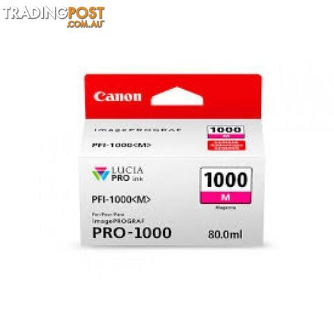 Canon PFI-1000 Pigment Ink for PRO-1000 Magenta - Canon - PFI-1000 Magenta -...