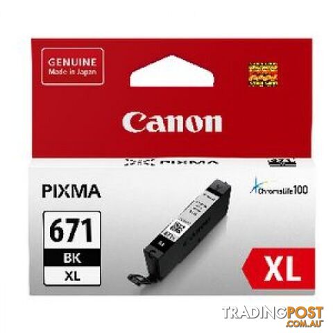 Canon CLI-671XLBK Black Ink Cartridge High Yield - Canon - CLI-671XL Black -...