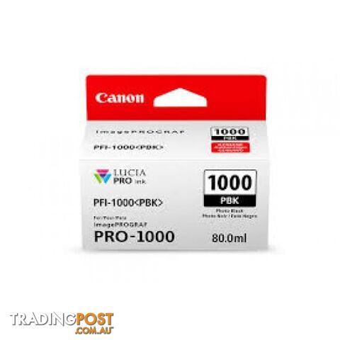Canon PFI-1000 Pigment Ink for PRO-1000 Matte Black - Canon - PFI-1000 Matte Black - 0.00kg