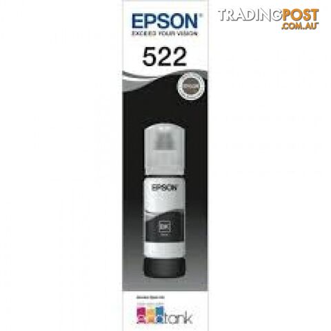 EPSON T522PBK PHOTO BLACK INK BOTTLE C13T06W192 for ET2710 ET4700 ET8500 - Epson - Epson 522 PHOTO BLACK - 0.00kg